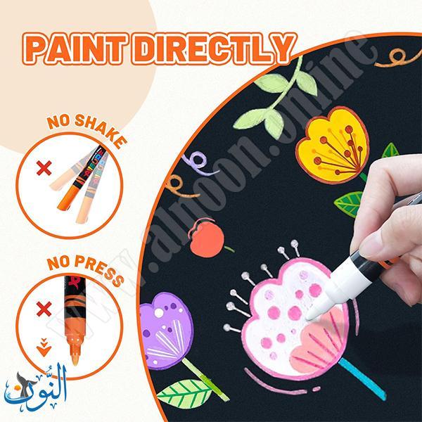 طقم اقلام اكريليك 16 لون Y.PLUS