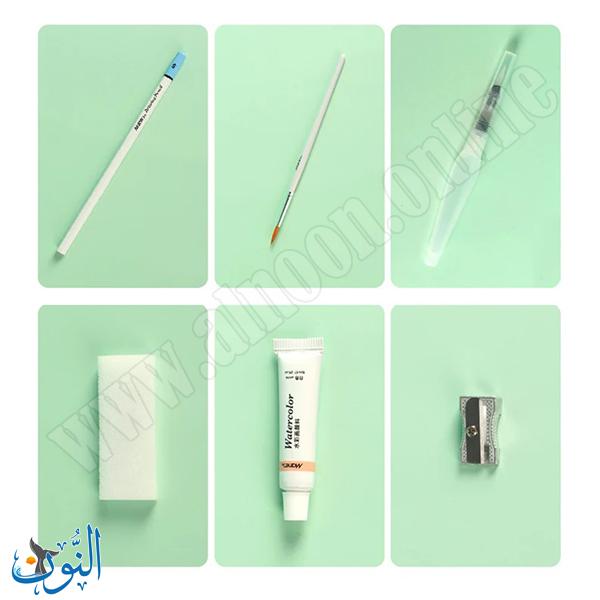 طقم فني متكامل بالألوان المائية ماريس