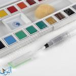 طقم الوان مائية شفافة صلبة مع ادوات ماريس