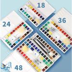 طقم الوان مائية شفافة صلبة مع ادوات ماريس